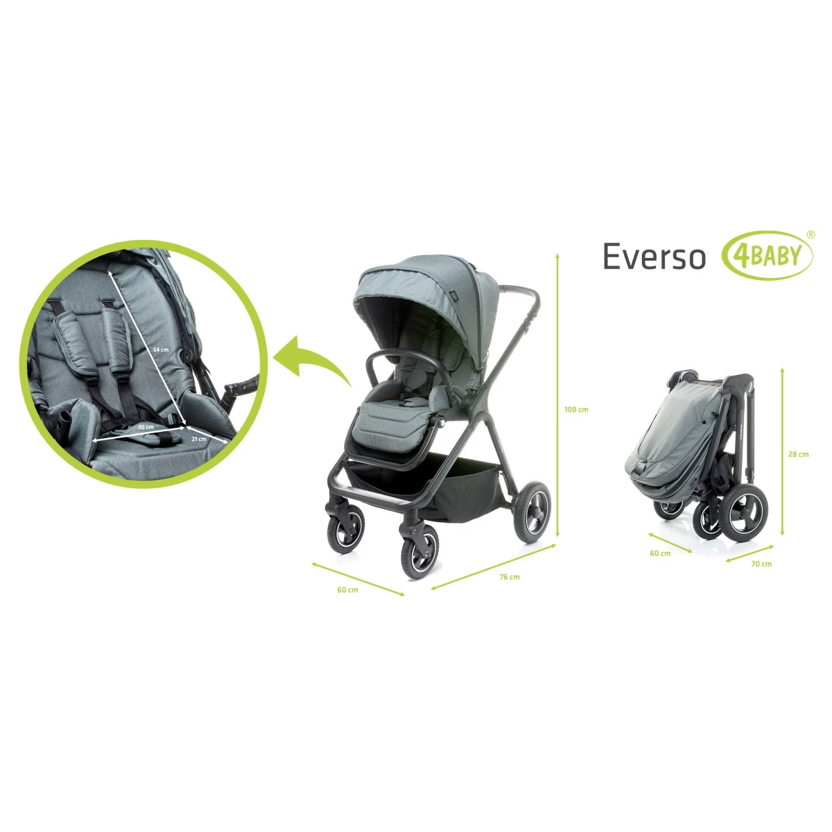 4Baby Everso Black Wandelwagen - Afbeelding 13