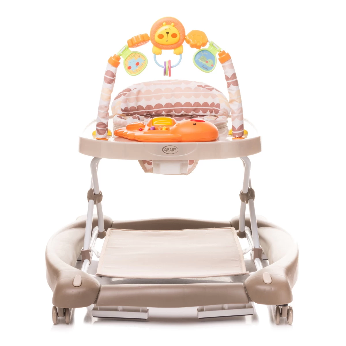 4Baby Swing'n Push Camel 3- In-1 Loopstoel Met Schommelfunctie - Afbeelding 2