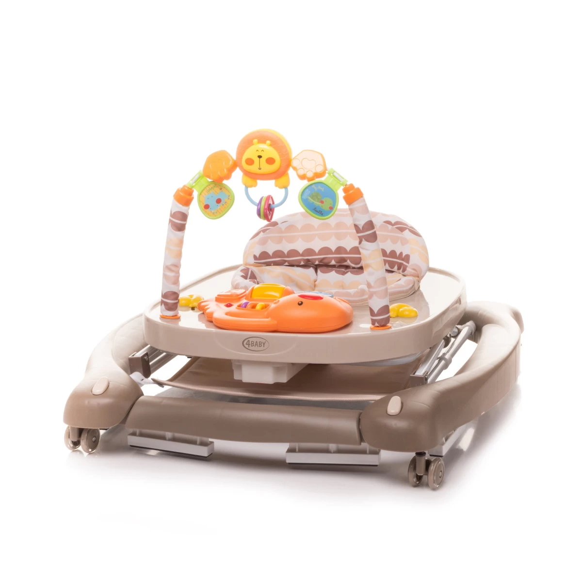 4Baby Swing'n Push Camel 3- In-1 Loopstoel Met Schommelfunctie - Afbeelding 6