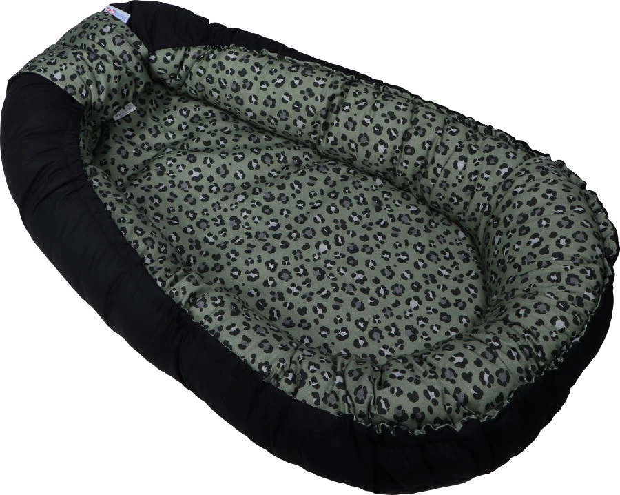 MamaLoes Panther Army Green Omkeerbaar Babynest ML3038 - Afbeelding 3