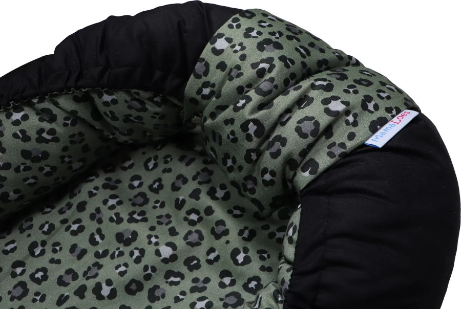 MamaLoes Panther Army Green Omkeerbaar Babynest ML3038 - Afbeelding 2