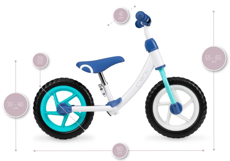 Momi Ross Balance Bike Navy Blue Loopfiets ROBI00004 - Afbeelding 6