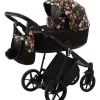 Adamex Porto Flowers Black 2-in-1 Kinderwagen FL-1