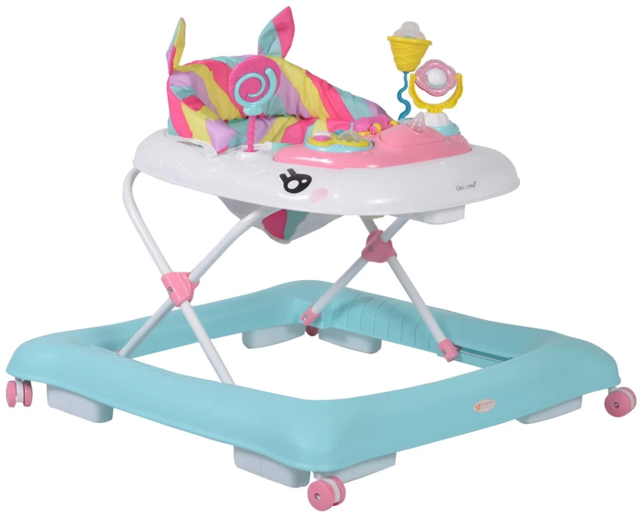 Cangaroo Baby Walker Unicorn Blue Loopstoel 4033