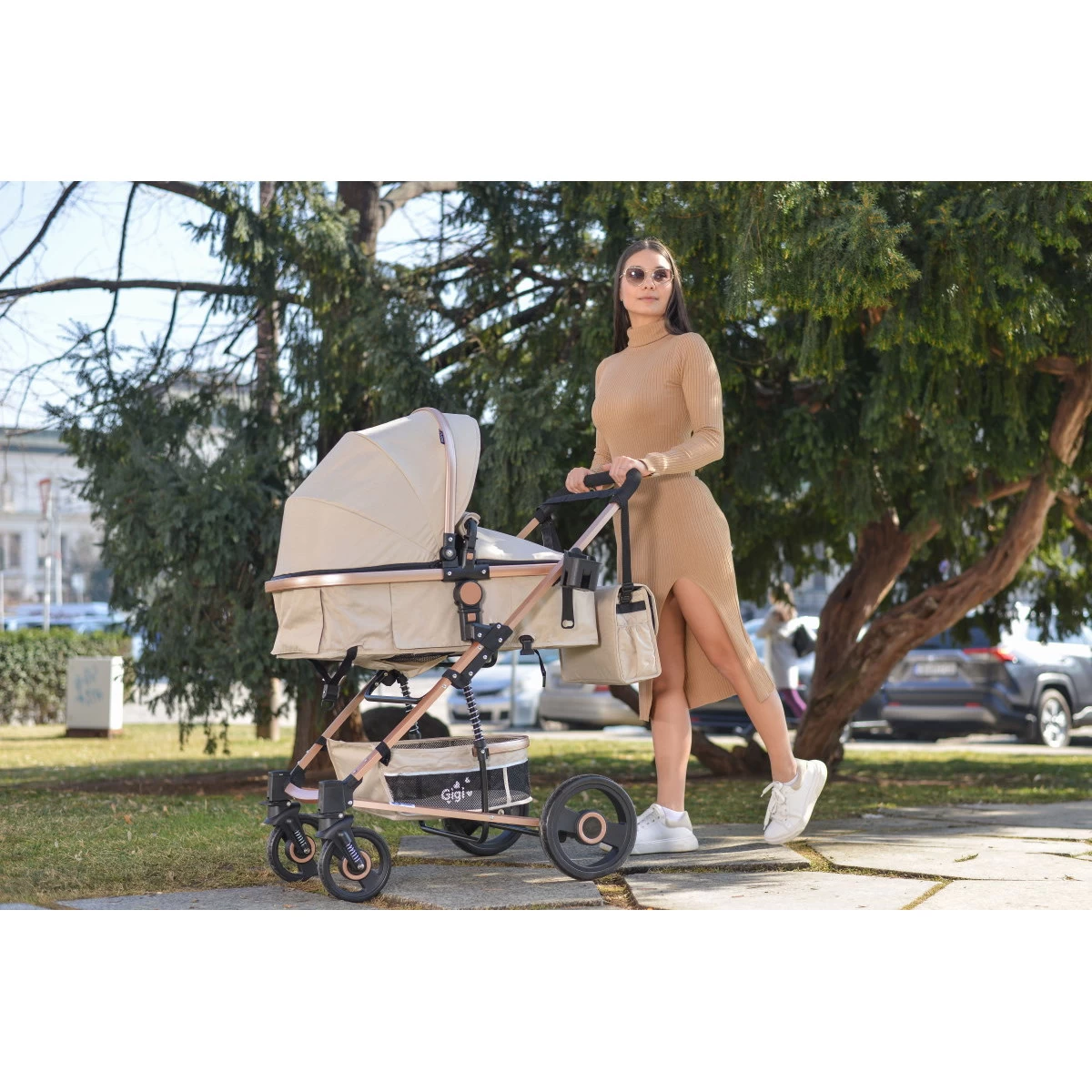 Cangaroo Gigi Light Grey 3-in-1 Combi Kinderwagen Incl. Autostoel - Afbeelding 20