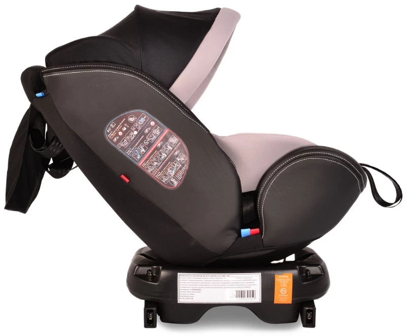 Cangaroo Pilot Light Grey Leather SPS Isofix 360° 0-36 Kg Autostoel Met Zonnekap - Afbeelding 7