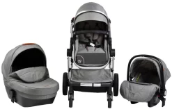 Cangaroo Polly Grey 3-in-1 Combi Kinderwagen Incl. Autostoel