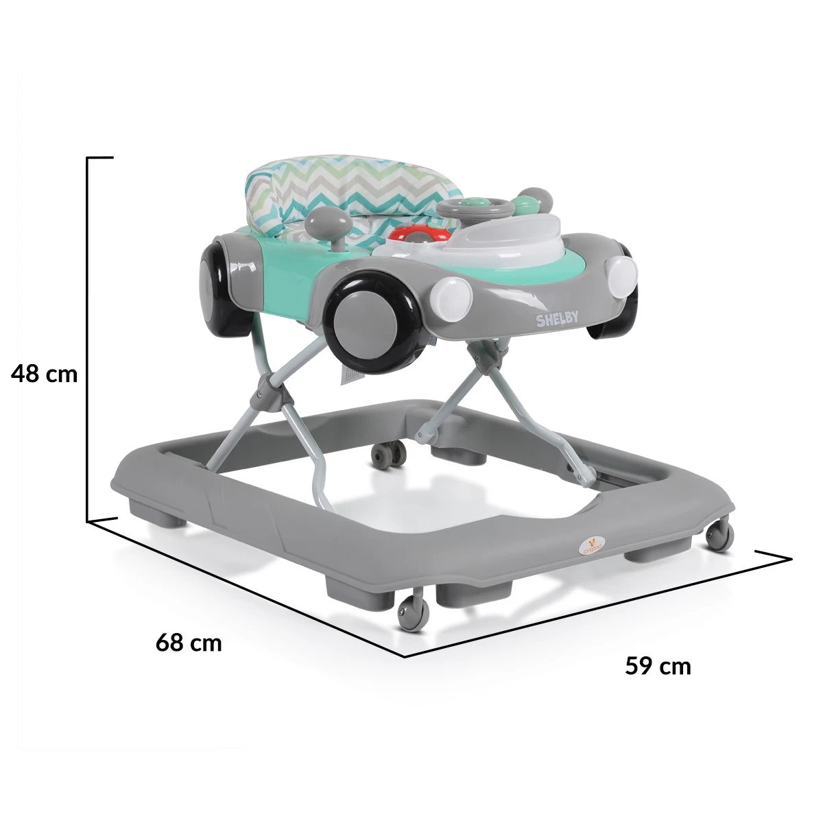 Cangaroo Shelby Grijs Loopstoeltje 108889 - Afbeelding 9