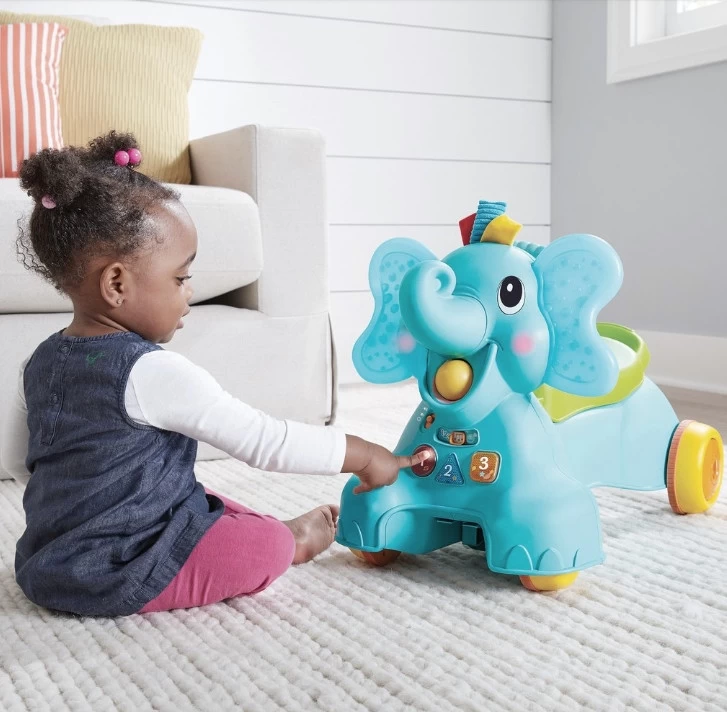 Infantino Sensory Ollie 3-in-1 Olifant Loopwagen BK-217023 - Afbeelding 10