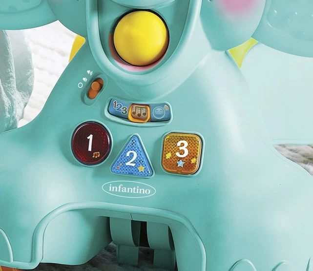 Infantino Sensory Ollie 3-in-1 Olifant Loopwagen BK-217023 - Afbeelding 3