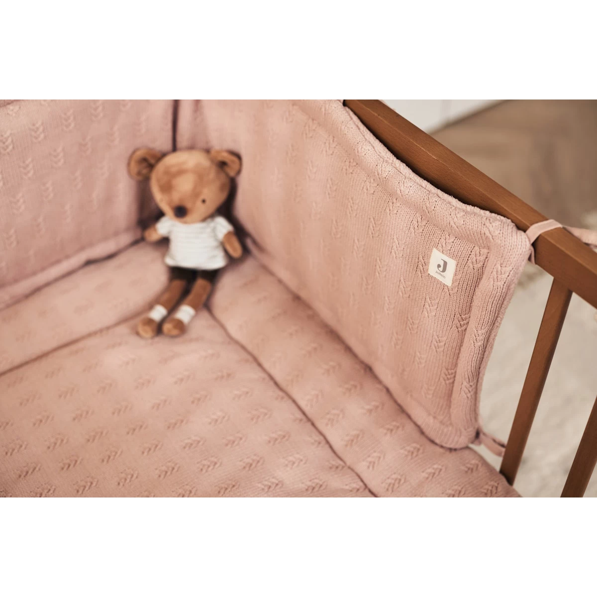 Jollein Grain Knit Wild Rose 75 X 95 Cm Boxkleed 017-512-67065 - Afbeelding 5