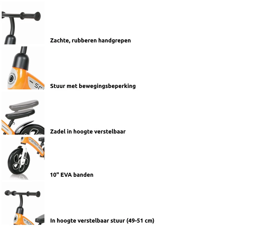 Lorelli Scout Red Loopfiets 1041001-0004 - Afbeelding 5