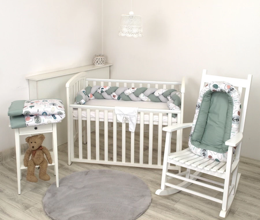 MamaLoes Amy Animal Forest Green Omkeerbaar Babynest 81899 - Afbeelding 3