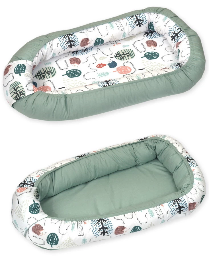 MamaLoes Amy Animal Forest Green Omkeerbaar Babynest 81899 - Afbeelding 2