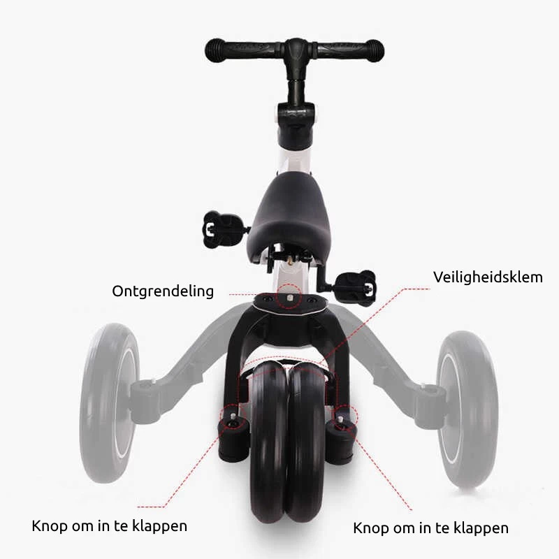 Eco Toys Rood 4-in-1 Loopfiets HC492494 - Afbeelding 4