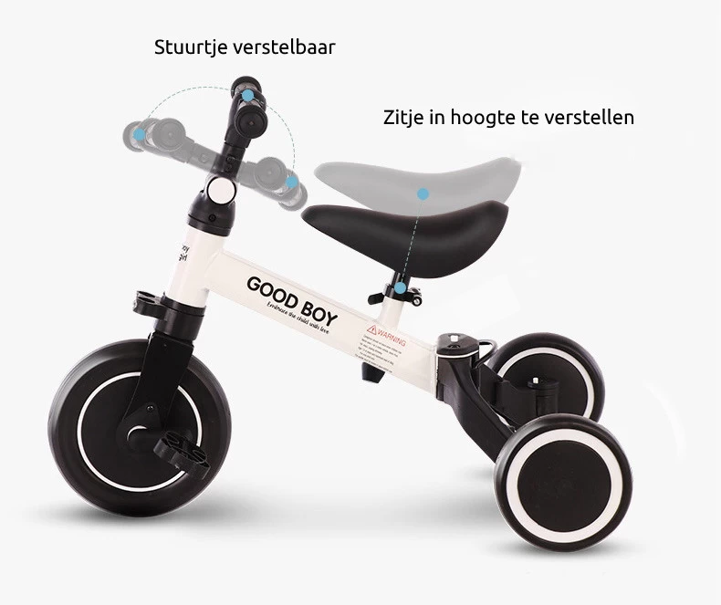 Eco Toys Rood 4-in-1 Loopfiets HC492494 - Afbeelding 5