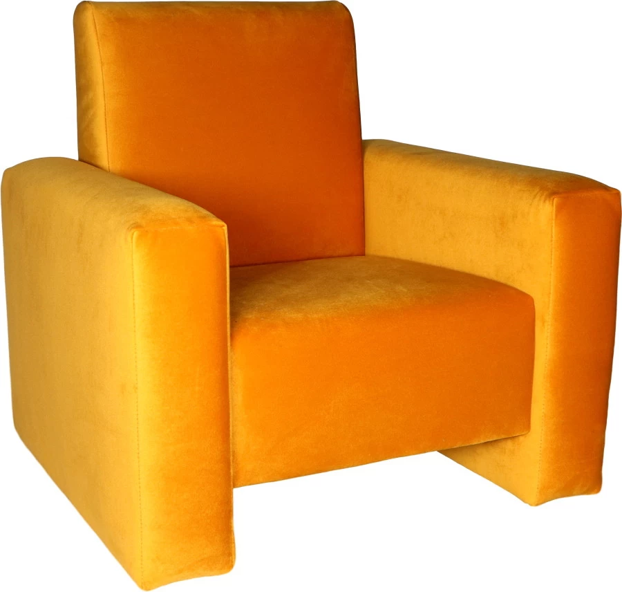 Ding Jamie Velvet Okergeel Kinderfauteuil DI-34201 - Afbeelding 2