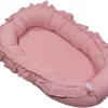 MamaLoes Soft Cotton Ruffle Licht Roze Babynest ML020113