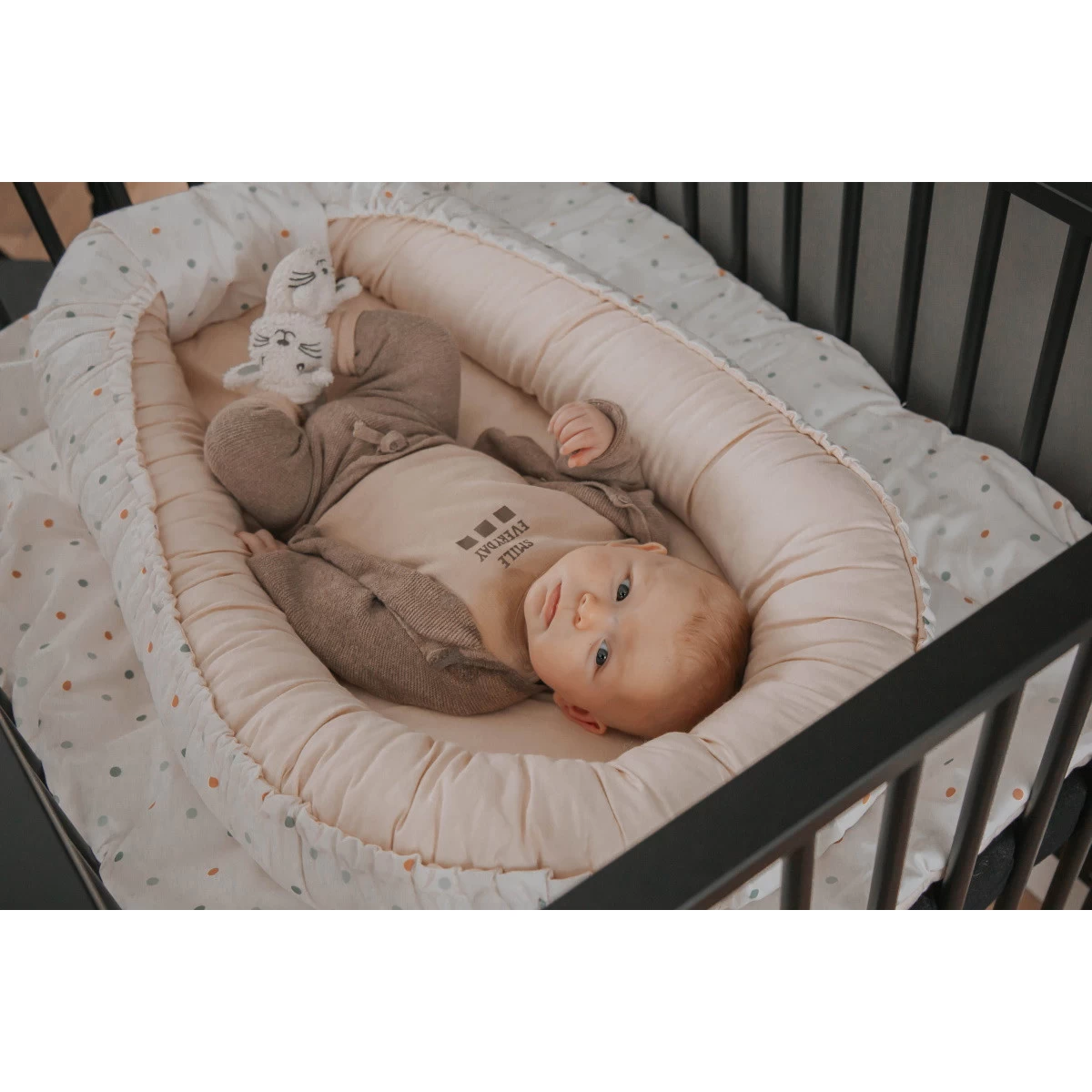 MamaLoes Panther Army Green Omkeerbaar Babynest ML3038 - Afbeelding 9