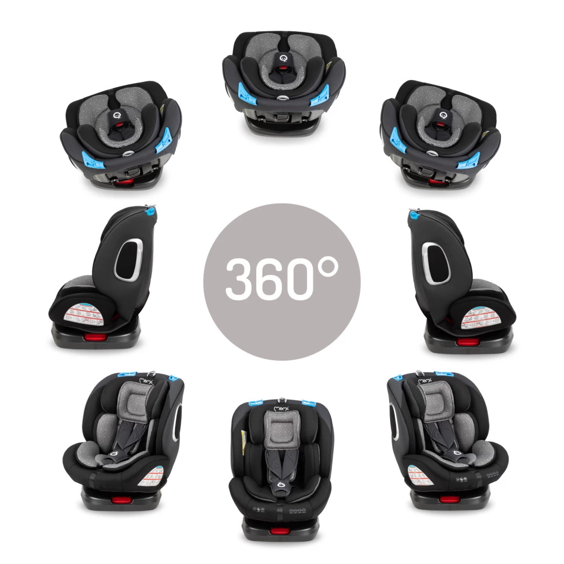 Momi Tordi Grijs Isofix 360° 0-36 Kg Autostoel FOSA00017 - Afbeelding 7