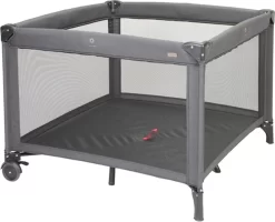 Topmark Parker Zwart Melange Inklapbare Box En Reisbed Incl. Bodemverhoger T7039.BLACK